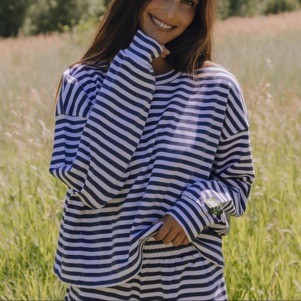 NWT Daily Drills Striped Cotton Long Sleeve